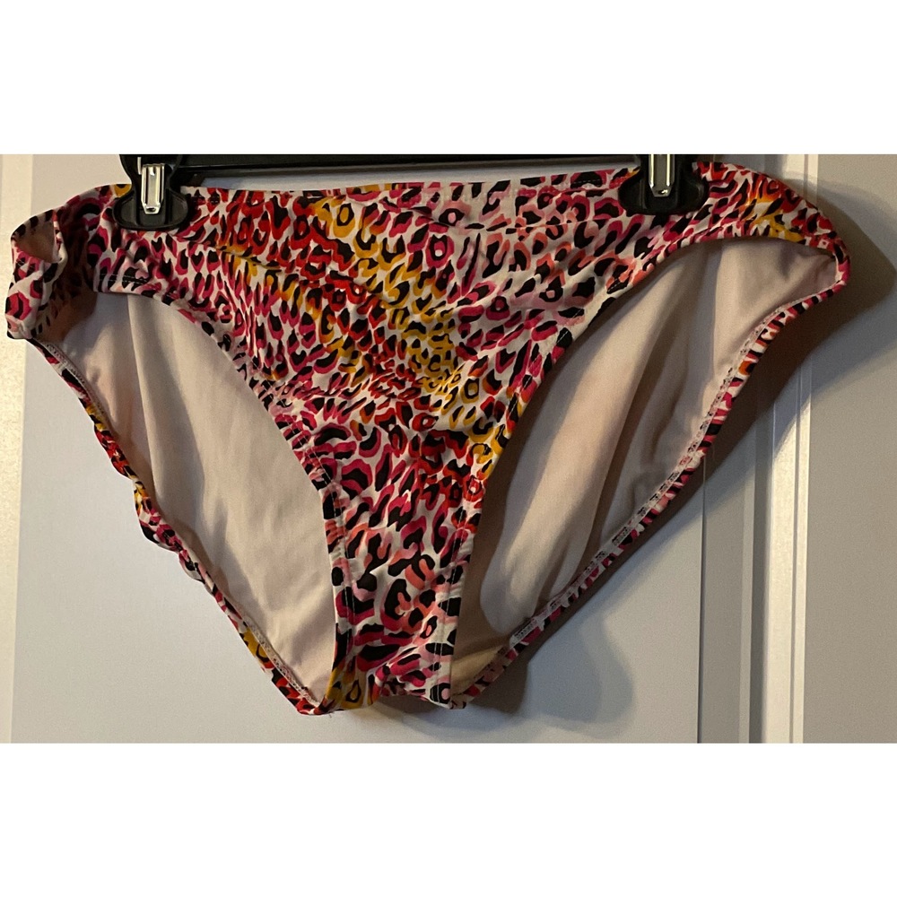 Catalina Bikini Swim Suit Bottom Brief XL Pink Orange Black Leopard Cheetah